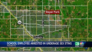 Modesto school employee arrested in child sex sting operation [upl. by Nolitta]