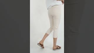 Made in Italy Hepburn Bengaline Capri Pant Stone Beige capripants womensfashion styleover60 [upl. by Tnecniv]