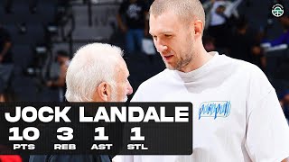 JOCK LANDALE DROPS 10PTS vs SPURS FULL HIGHLIGHTS [upl. by Jerrilee]