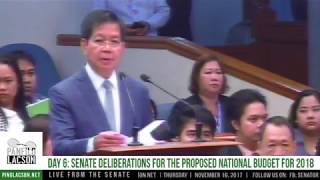 Sen Lacson sponsors DDB PDEA budgets for 2018 Part 3  Nov 16 2017 [upl. by Campman]