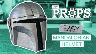 Easy DIY Cardboard MANDALORIAN Helmet  FREE TEMPLATES [upl. by Mumford238]