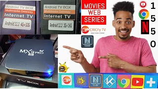 New MXQ Pro 4K 5G 4GB Ram 32GB Rom Android 12 Smart TV Box with Live TV Channels Movies Web Series [upl. by Judd534]