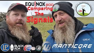 Manticore VS Equinox 800  Comparing the signals  Metal detecting UK [upl. by Maida]