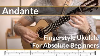 Andante  Carulli  Ukulele PrepGrade  Absolute Beginner Fingerstyle Song [upl. by Giwdul]