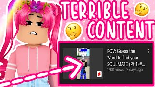 THIS YOUTUBER POSTS AWFUL CONTENT ROBLOX NEWSDRAMARANT 2022 [upl. by De Witt]