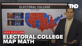 Paths to victory Electoral College map offers differing scenarios of Trump Harris wins [upl. by Rosen]