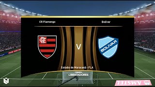 Flamengo vs Bolivar ● Copa Libertadores 2024 ● Gameplay Pes 2021 [upl. by Ailugram]