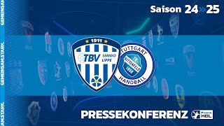 Pressekonferenz TBV Lemgo Lippe  TVB Stuttgart 201024 [upl. by Odranreb]