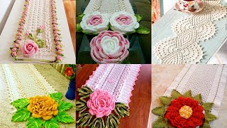 Most beautiful Crochet Table Runners Crochet Table Clothes design ideas [upl. by Aihcropal]