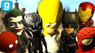 GMOD  HIDE AND SEEK  VERSIÓN LOS SUPERHEROES ENANOS Y CABEZONES  XD  GARRYS MOD  TheCorvusClan [upl. by Trilly]