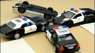 Toy police chase cars Police cars for kids [upl. by Peder]