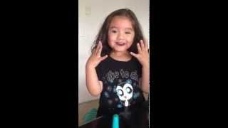 Mia age 4 explaining why she got into moms makeup bag [upl. by Halilad]