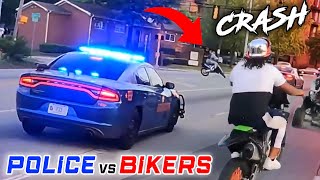 BIKERS VS COPS  Best Motorcycle Police Chase Compilation 2024 [upl. by Nosniv331]