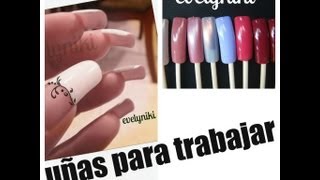 UÑAS PARA TRABAJAR  NAILS TO WORK [upl. by Downall]