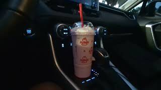 Arbys Strawberry Milkshake Review [upl. by Ecinehs]