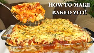 HOW TO MAKE BAKED ZITI WITH RICOTTA QUICK AND EASY [upl. by Einniw918]