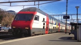 SBB CFF FFS Intercity IC 829 Brig  Zürich  Romanshorn in Thun SBB Re 460 [upl. by Tavie]