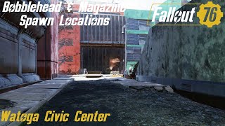 Fallout 76 Bobblehead amp Magazine Spawn Locations  Watoga Civic Center [upl. by Norty]