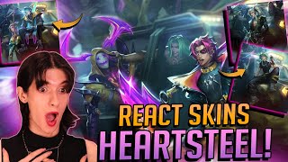 REAGINDO ÀS SKINS HEARTSTEEL EZREAL KAYN YONE E MAIS  ZAHRI LEAGUE OF LEGENDS [upl. by Cogen]