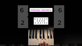 Master This Melody in Seconds Swan Lake Tchaikovsky Easy Piano Tutorial shorts pianotutorial [upl. by Yartnod]