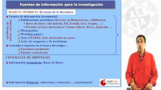 Metodología de investigaciónFuentes de información para la investigación12 [upl. by Novyad]