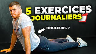 DOULEUR au BAS DU DOS  5 exercices pour SOULAGER RAPIDEMENT [upl. by Irik]