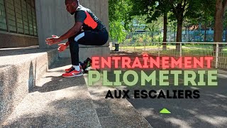 Entraînement de PLIOMÉTRIE pour Développer la Puissance Escaliers [upl. by Dovev]