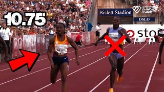 Fastest in The World  Marie Josee Ta Lou destroys Everyone in Oslo  Bislett Games 2023 [upl. by Bierman403]