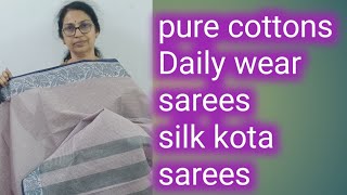 pure cottons Daily wear sareessilk kotassuseelafashionpoint [upl. by Ylaek]