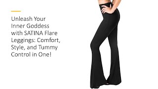 Unleash Your Inner Goddess with SATINA Flare Leggings Comfort Style and Tummy Control in One [upl. by Ysiad]