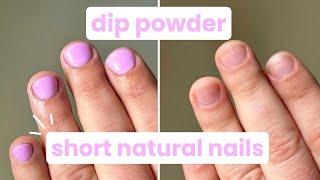 Get Salonworthy Dip Powder Nails On Your Own Short Natural Nails [upl. by Fulton]