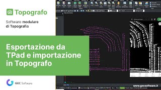 Topografo  Modulo T Esportazione da TPad ed importazione in Topografo [upl. by Kilan]