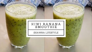 Kiwi Banana Smoothie Simple Easy Smoothie Smoothie with Chia Seed [upl. by Becki323]