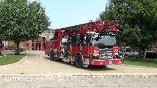 LincolnshireRiverwoods Fire Department Truck 53 Responding [upl. by Assener]