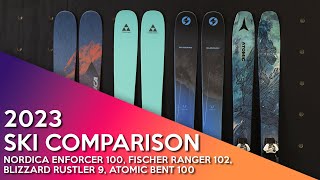 2023 Nordica Enforcer 100 Fischer Ranger 102 Blizzard Rustler 10 Atomic Bent 100 [upl. by Aryajay567]