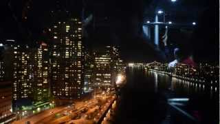 Roosevelt Island to Manhattan by Cable Car at Night [upl. by Lower844]