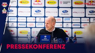 Pressekonferenz Red Bull München vs Bremerhaven Pinguins  PENNY DEL Halbfinalspiel 4  07042024 [upl. by Darken]