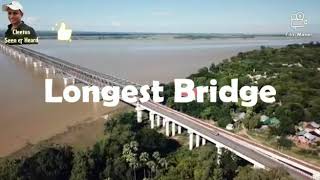 Longest Bridge  Myanmar  Pakokku Bridge [upl. by Lajib]