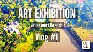 Joleswori Resort Art Workshop  By Monirul Islam Monir Sir  Art Vlog Shilpo Sadhon  Canvas Work [upl. by Ydnem]