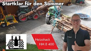 Heizohack HM 8 400 Pfanzelt p11 John Deere 7430 Fendt 514 Holzhäckseln [upl. by Greiner]