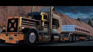 American Truck Simulator Coeur dAlene ID to Great Falls MT FLX Peterbilt 359 [upl. by Bertilla]