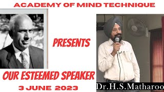 HOMOEOPATHY WITH DR HS MATHAROO AUDIO RECORDING 3 Jun 2023 [upl. by Crespi]