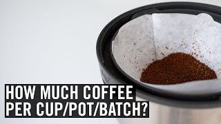 Coffee Brewing Ratios Explained [upl. by Noraha]