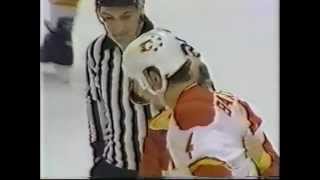 Rick Tocchet KOs Paul Baxter amp Dave Brown vs Jim Peplinski [upl. by Rawdan]