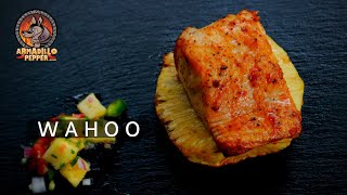 Fish in the Big Easy OilLess Fryer  Wahoo with Pineapple Salsa [upl. by Nadaba]