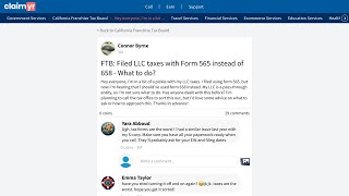 California FTB How to Fix LLC Tax Form Filing Errors 565 vs 658 [upl. by Krissy225]