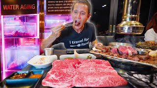 Insane Korean BBQ 🥩 2 Weeks WATER AGED Hanwoo Beef in Seoul [upl. by Chaves609]