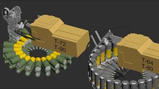 Механизмы заряжания танков семейства Т64 и Т72 tanks T64 amp T72 autoloading [upl. by Murray937]