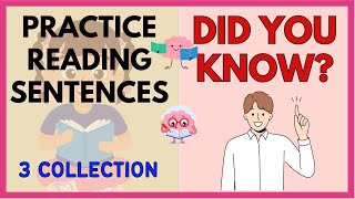 Reading Sentences Practice  Did You Know Lessons Collection  FactsTrivia [upl. by Dania]