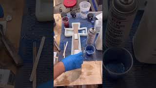 Making an epoxy cross This one is being donated Video from customgrainsmn Mold is from craftede [upl. by Yehudit9]